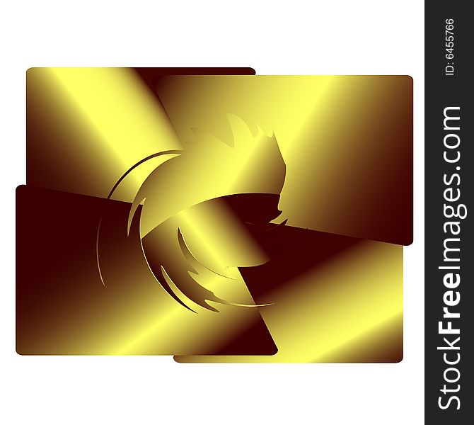 Gold design element, vector illustration