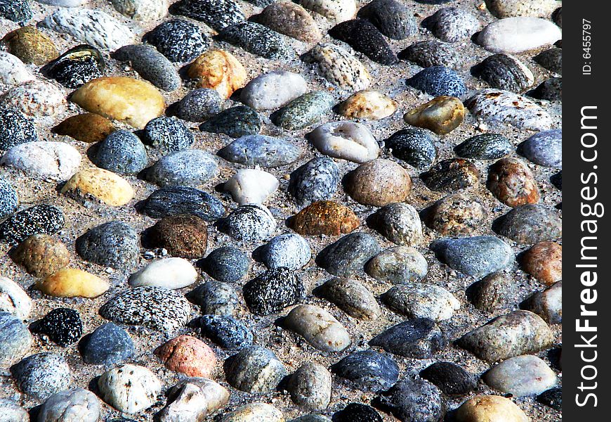A background made of multi-coloured stones