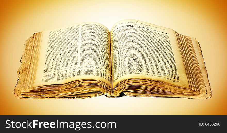 Book isolated on yellow background. Book isolated on yellow background.