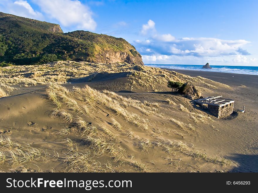 Abandoned Shed On The Beach