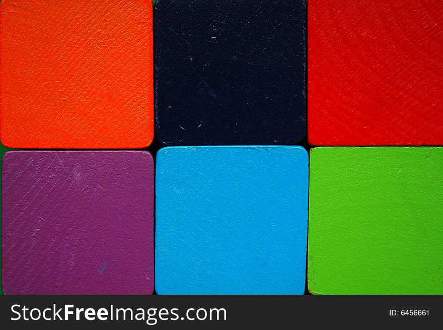 Abstract colorful wooden blocks background