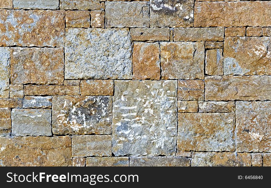 Detail from a stone fence wall for use as a texture or background