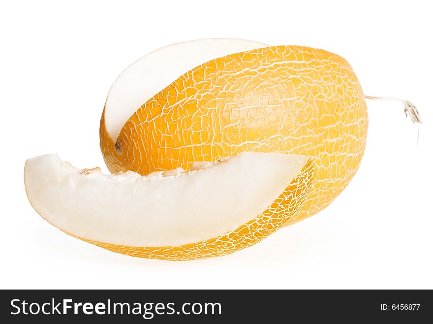 Melon isolated on white background.