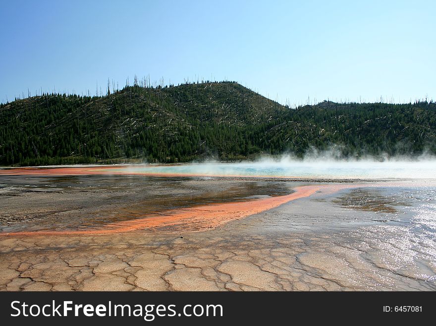 Hot Basin With Geysers