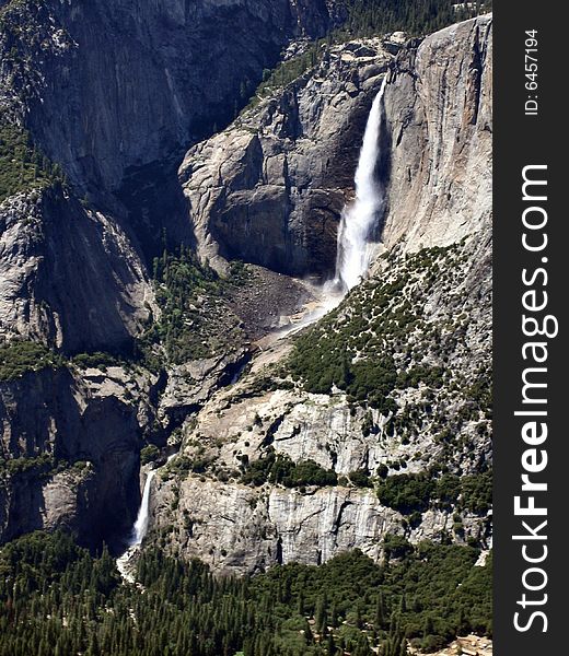 This is Upper and Lower Falls at Yosemite National Park. This is Upper and Lower Falls at Yosemite National Park.