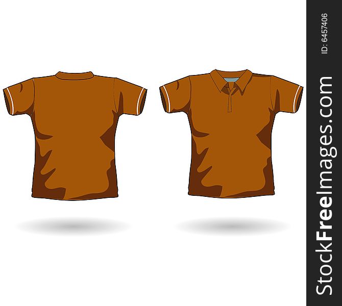 Brown Polo Shirt Template