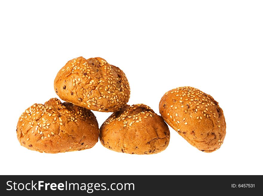 Stones with sesame isolated on the white background. Stones with sesame isolated on the white background