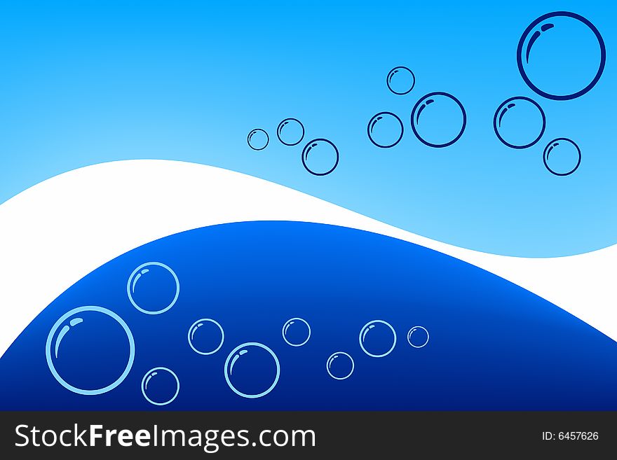 Vector illustration of Blue Bubble