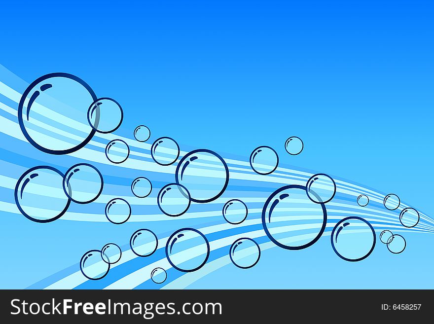 Vector illustration of Blue Bubble