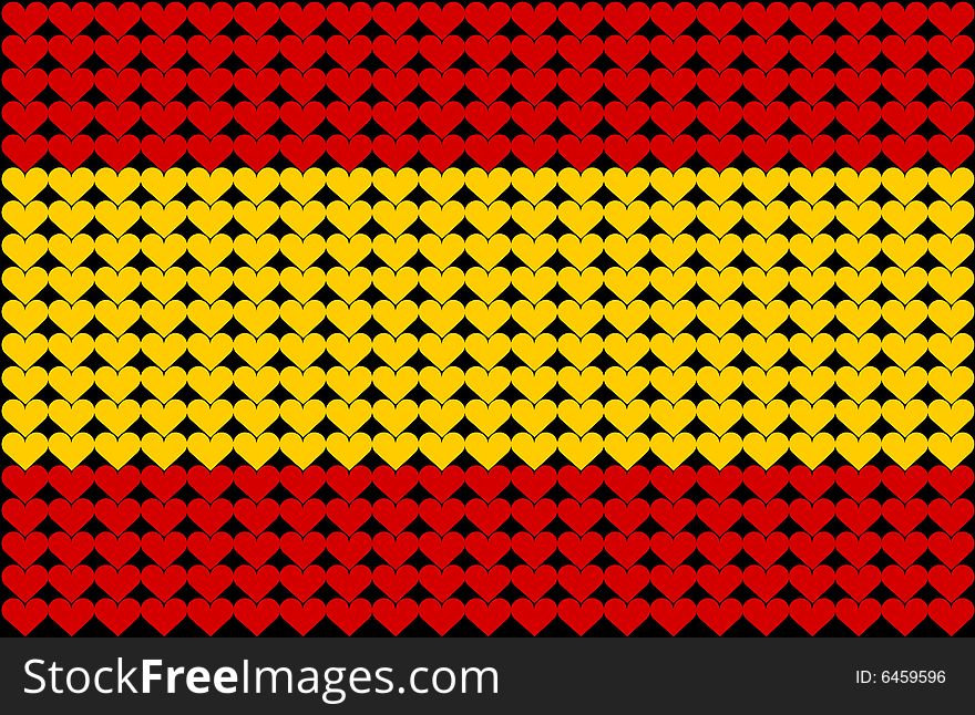 An illustration of Spanish flag. An illustration of Spanish flag