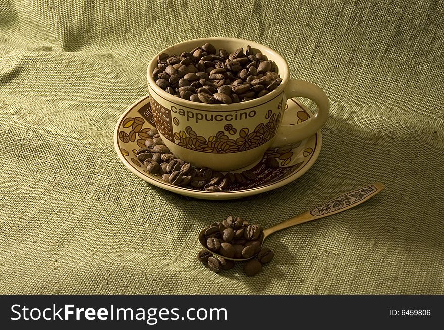 Coffee Beans In The Cup