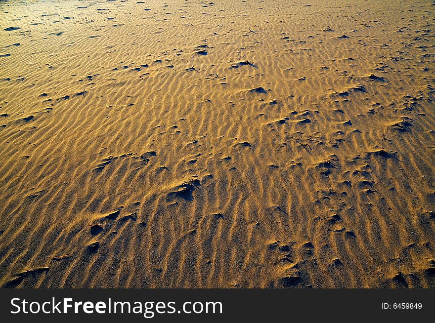 Sand Pattern during a windy sunset