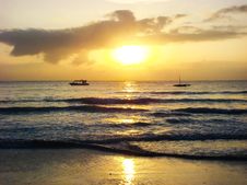Sunrise On Tropical Sea Sand Beach Stock Photos Sunrise On Tropical Sea Sand Beach Stock Photos