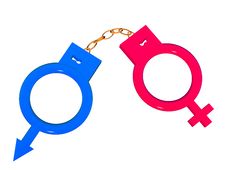 Symbols In The Form Of Handcuffs. Royalty Free Stock Image
