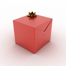 Red Present Box (rendering) Stock Images
