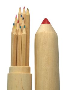 Pencil-case And Pencils Royalty Free Stock Images Pencil-case And Pencils Royalty Free Stock Images