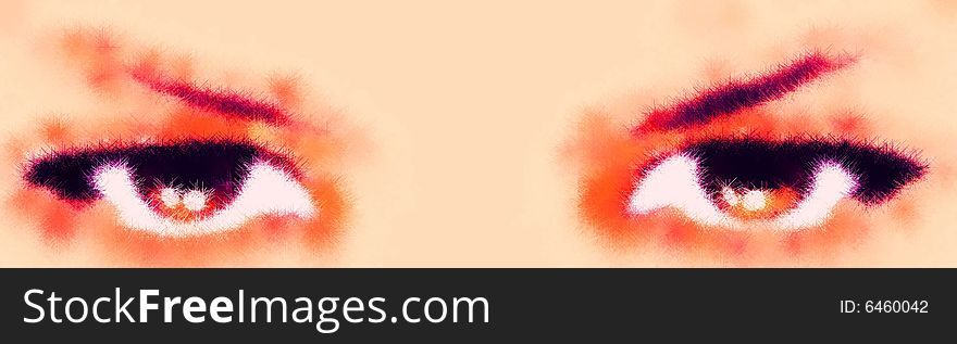 A detail of a woman's face representing a pair of beautiful eyes. A detail of a woman's face representing a pair of beautiful eyes.