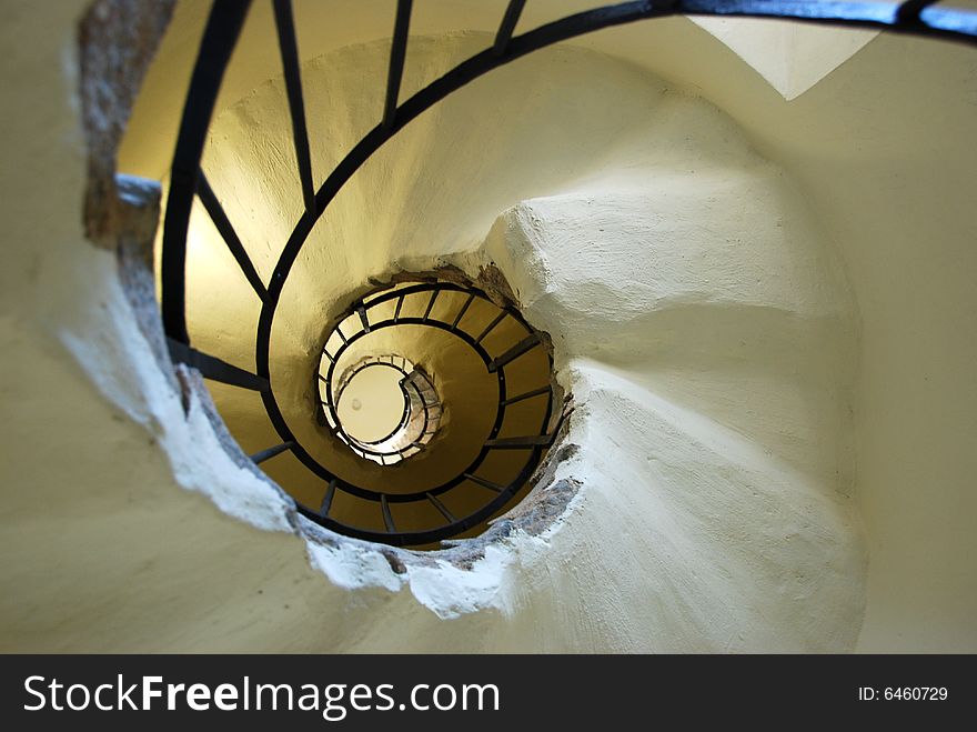Spiral stair in basilica in Torino Italy. Spiral stair in basilica in Torino Italy