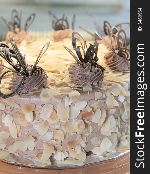 Mocha almond cake pastry and bakery