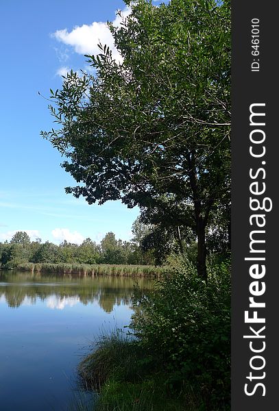 Lake Butzensee near Tuebingen in south west Germany. Lake Butzensee near Tuebingen in south west Germany