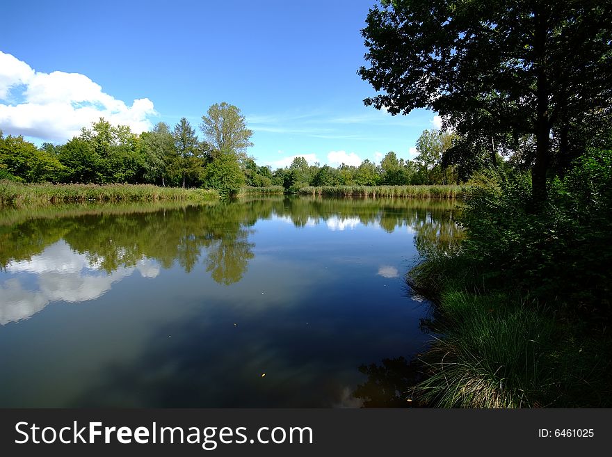 Lake Butzensee near Tuebingen, south west Germany