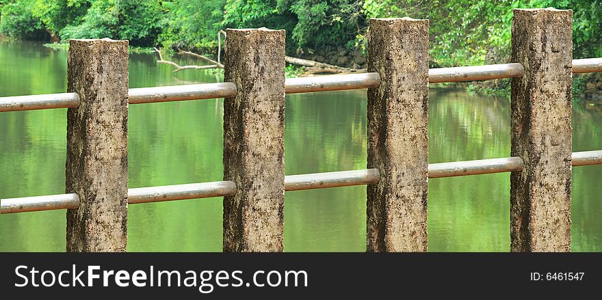 Concrete Bridge across a beautiful river in Kerala, India. Concrete Bridge across a beautiful river in Kerala, India