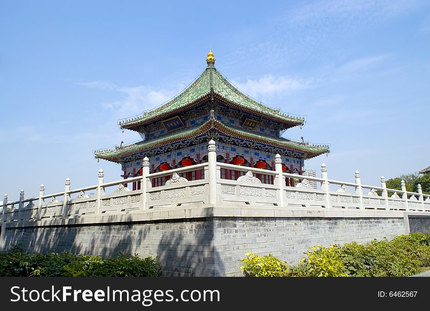 Chinese tradtional building,Xian,China. Chinese tradtional building,Xian,China.