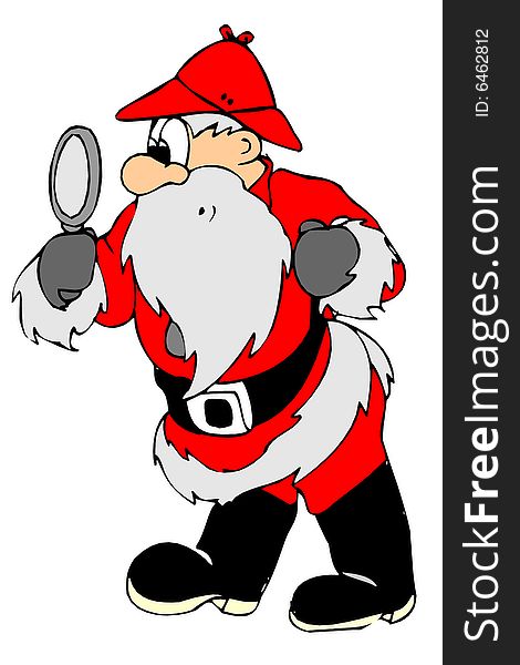 Cartoon graphic depicting a Professor Santa