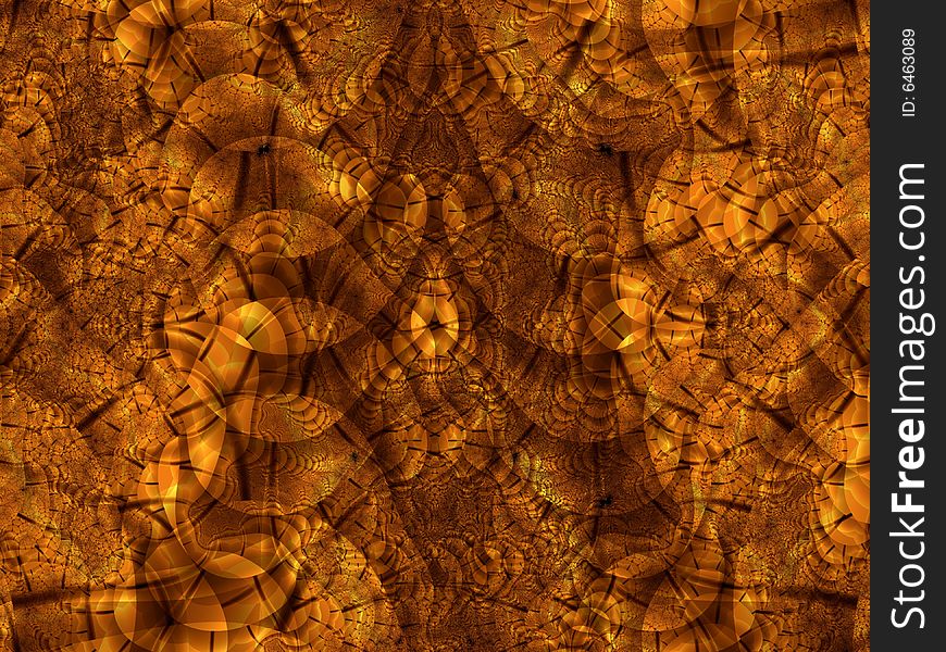 Brown abstract wallpaper with central symmetry