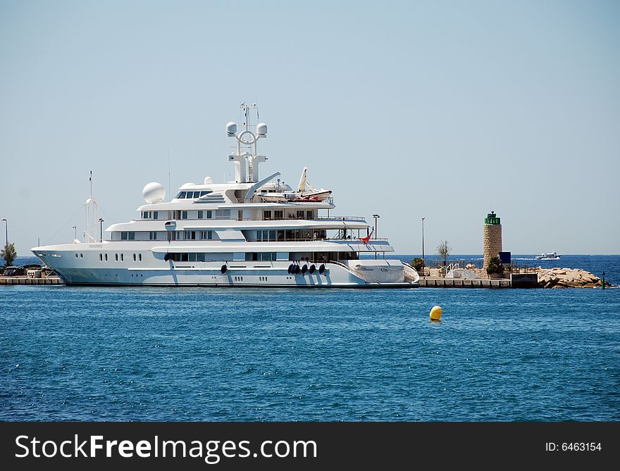 Super Yacht in the sea near Cannes.