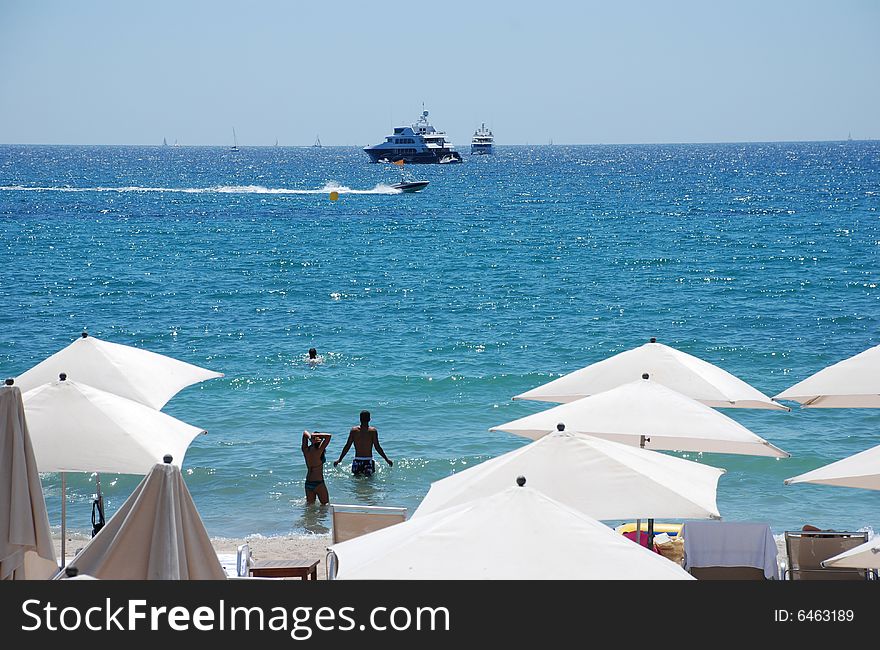 Parasols On The Beach