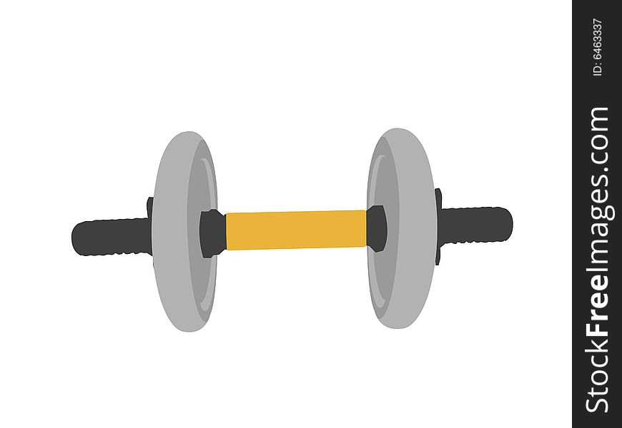 A dumbbell  on isolated  background