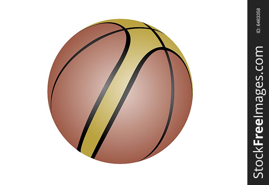 Basket ball against white background
