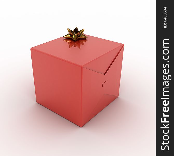 Red Present Box (rendering)