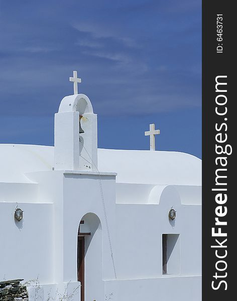 Greek church in Cyclades - Folegandros. Greek church in Cyclades - Folegandros