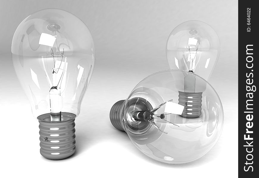 Three dimensional light bulbs