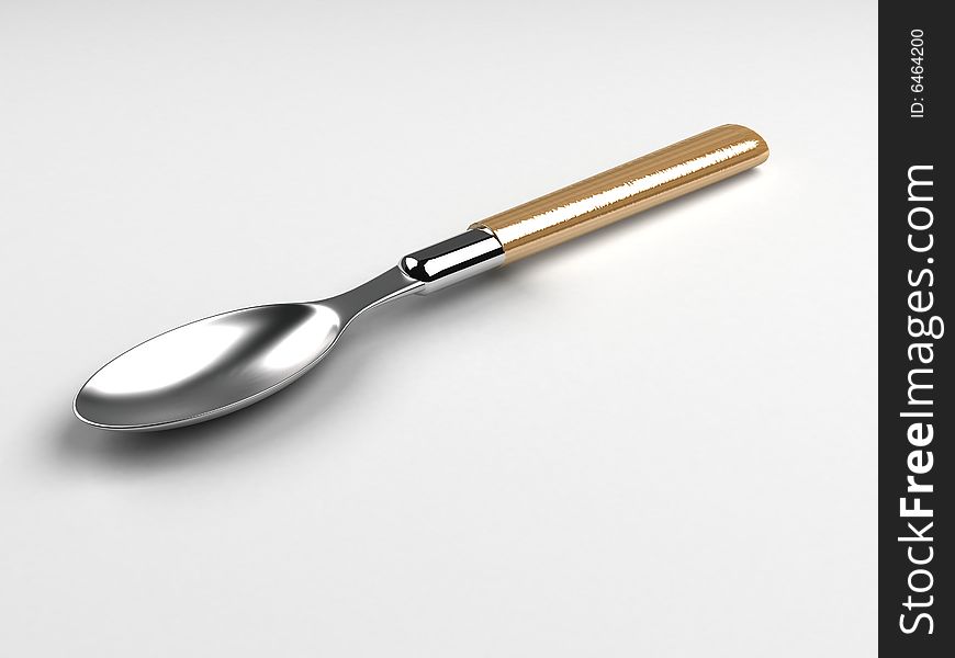 Three dimensional tablespoon on an isolated background