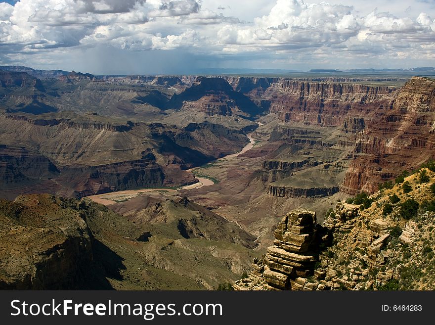 Panoramic view from South Rim at Grand Canyon National Park