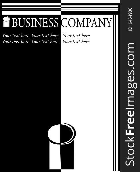 Black and white business card