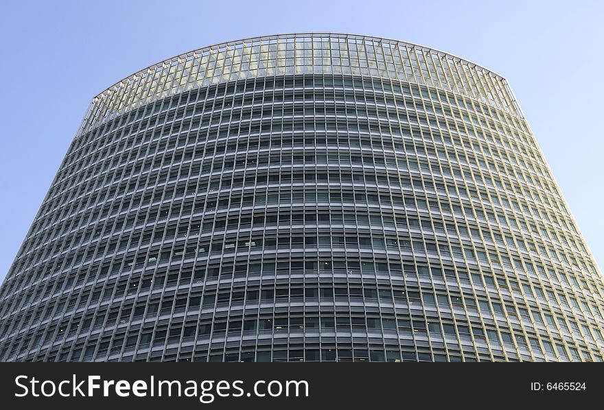 Structure of the Office building, modern building with blue sky. Structure of the Office building, modern building with blue sky