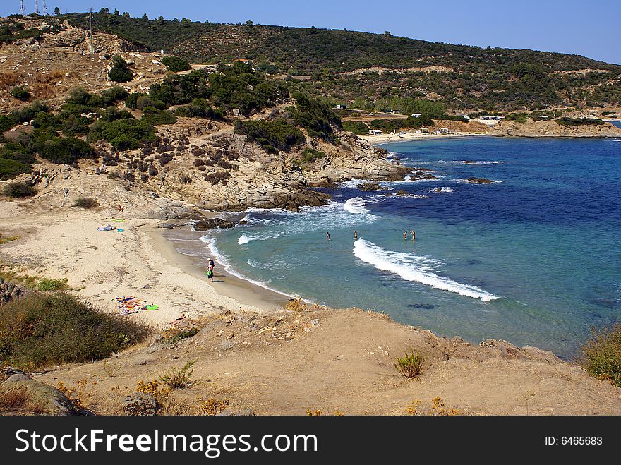 One of the beautiful bays in Sarti (Halkidiki).