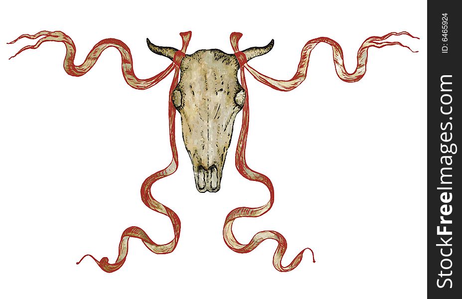 Bull skull (vector)