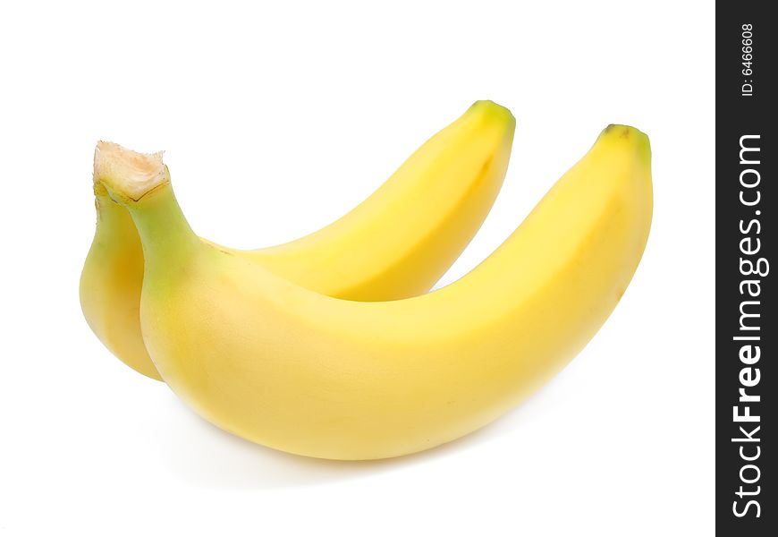 Bunch of bananas isolated on white background.