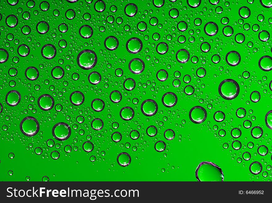 Macro photo of the water drops