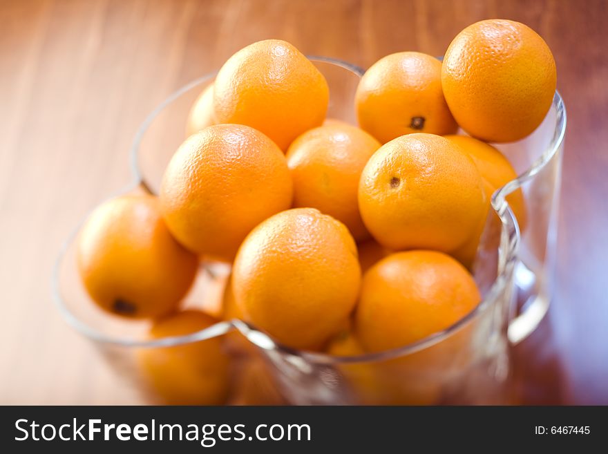 Bowl with a pile of oranges