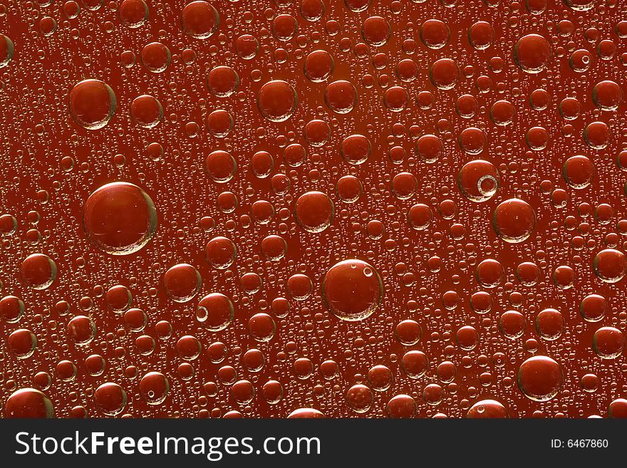 Macro photo of the water drops