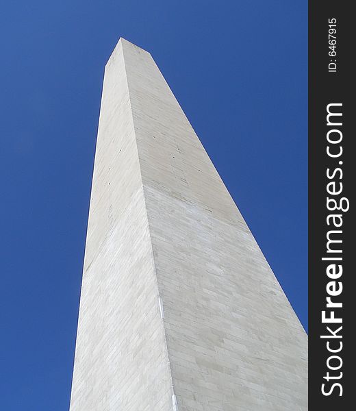 Washington Monument With Blue Skies in the USA