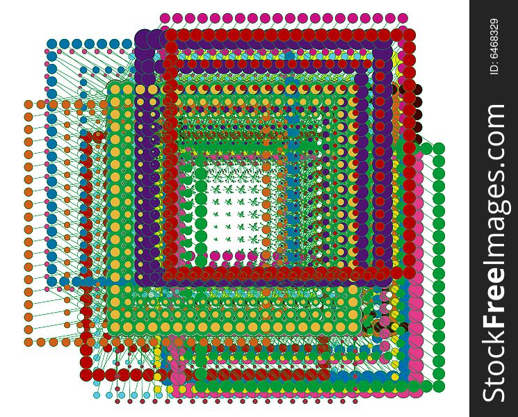 Circle bursts forming squares