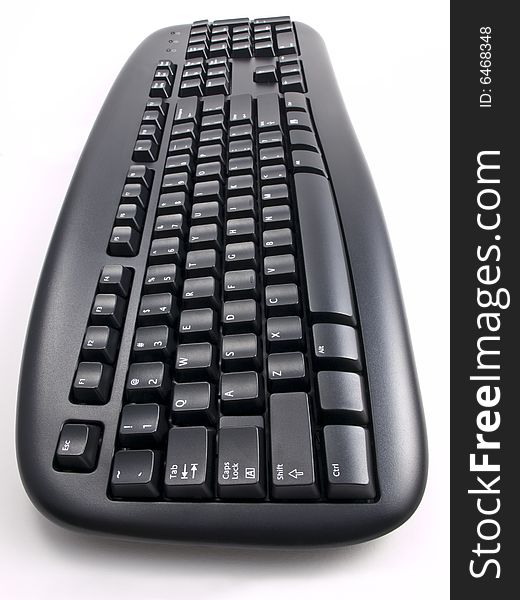 Black Computer Keyboard overhead Perspective. Black Computer Keyboard overhead Perspective