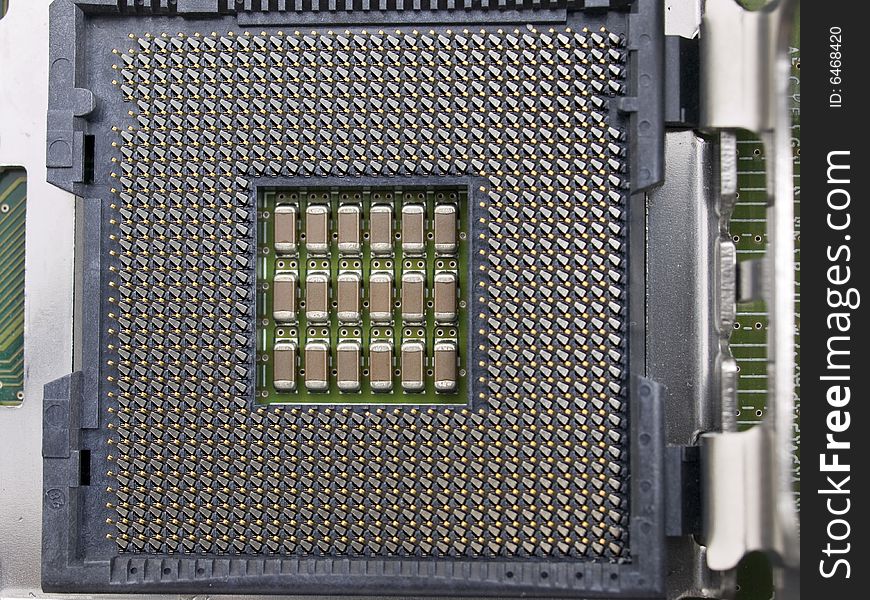 Computer CPU seat on motherboard